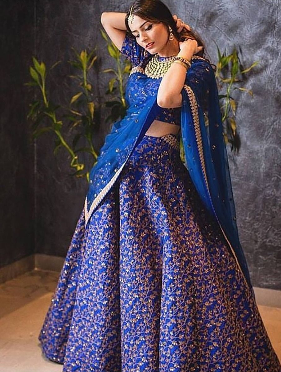 Vibrant Bridal Lehenga Designs That You Will Love! Follow us for more  -Storyvogue.com | Kerala engagement dress, Party wear indian dresses, Long  skirt top designs